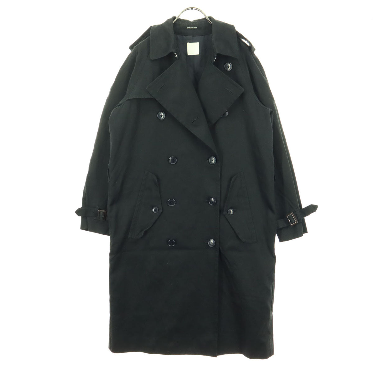 KANEKO ISAO Long Sleeve Trench Coat Black