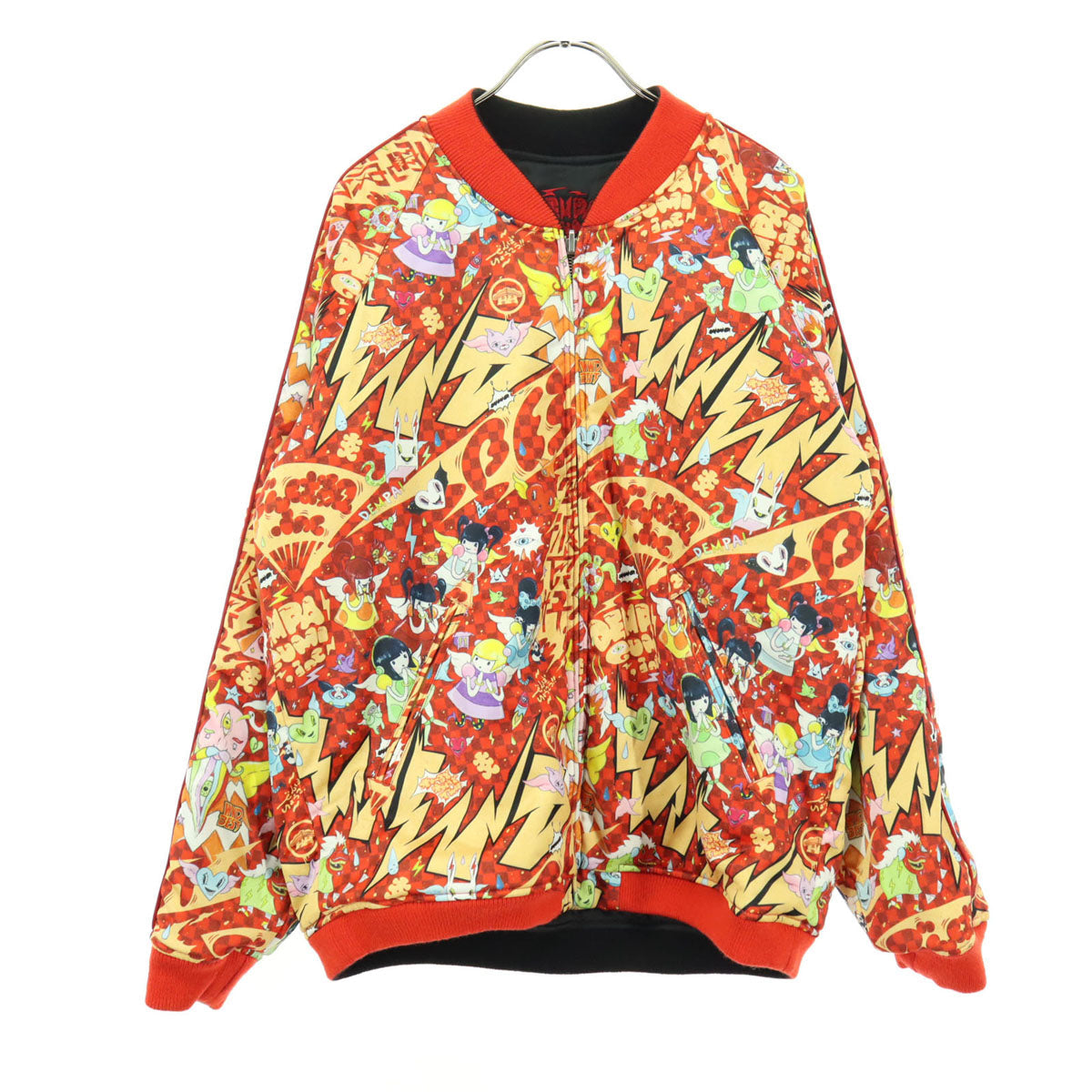 Dempagumi.inc x Utamaro Reversible Pattern Black Red Size L