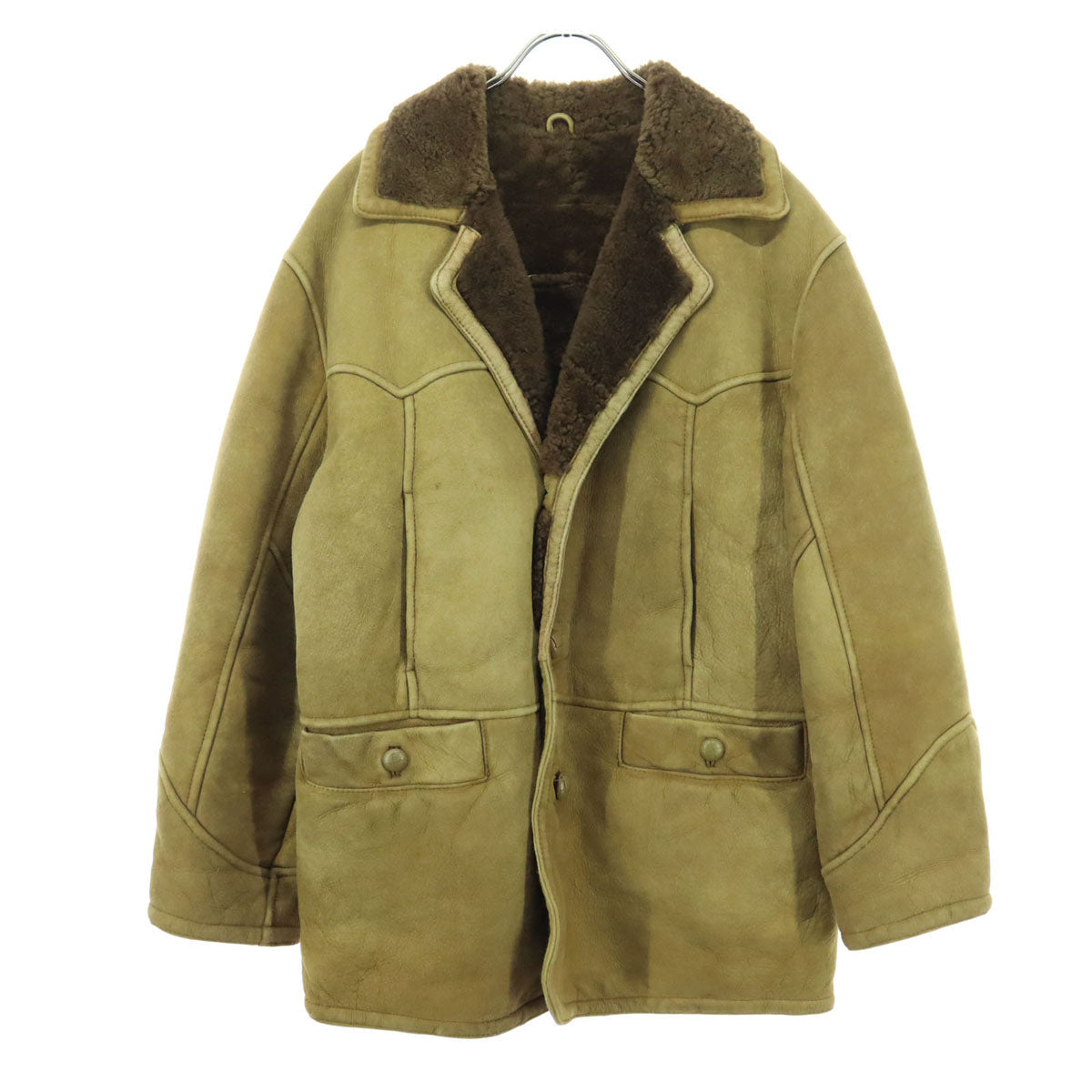 MAgLIA ROSSA Long Sleeve Shearling Jacket Brown Size M