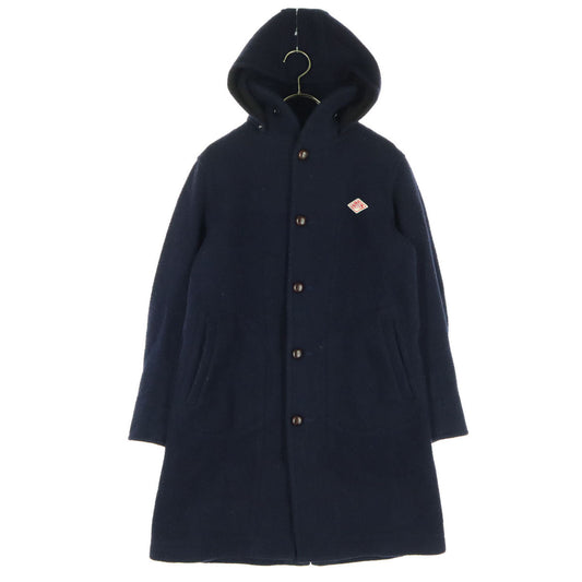Danton Japan Made Wool Mossa Long Coat Navy Size 34
