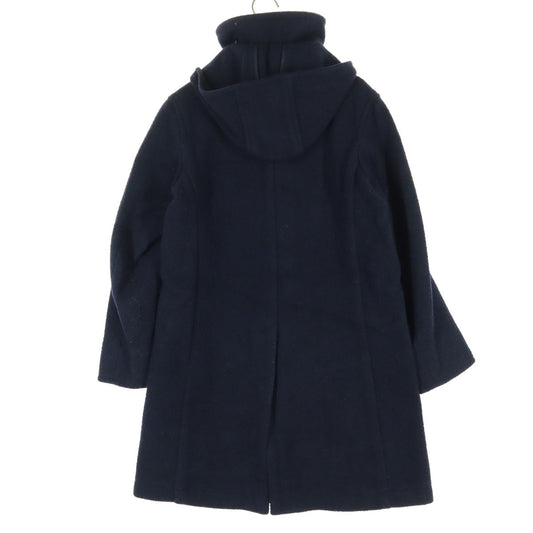 Danton Japan Made Wool Mossa Long Coat Navy Size 34