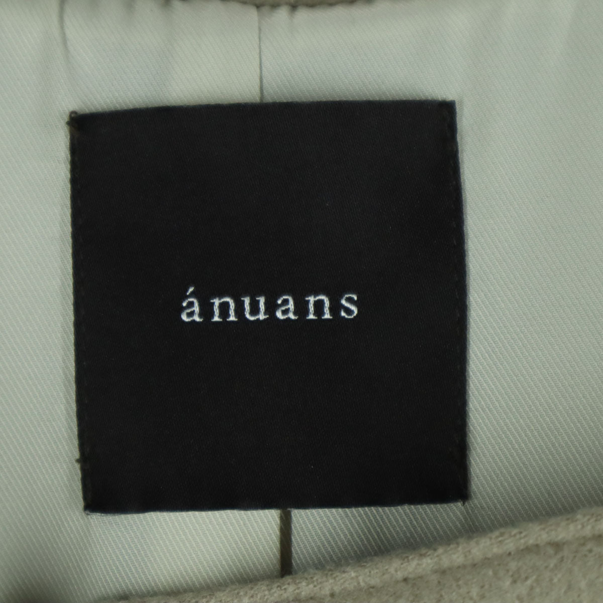 anuans Long Wool Trench Coat Beige Size F