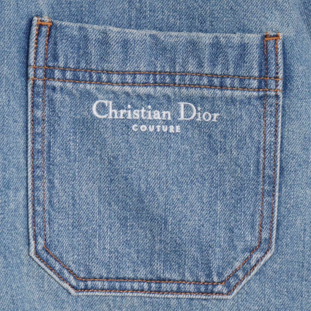 DIOR 25SS Cotton Denim Overshirt Indigo Shirt Size 39