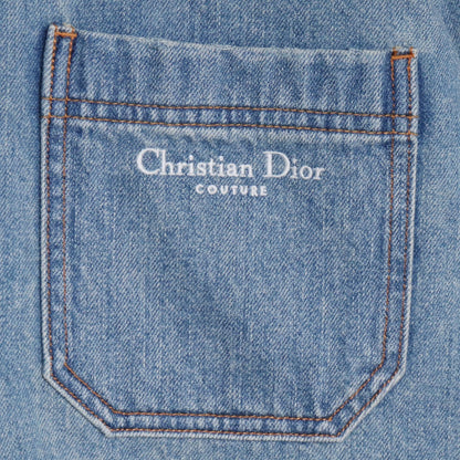 DIOR 25SS Cotton Denim Overshirt Indigo Shirt Size 39