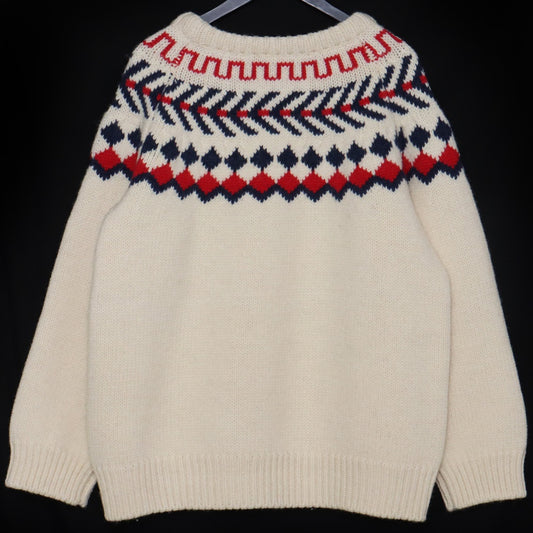 CELINE 21AW Oversized Shetland Crewneck Sweater Beige Size M