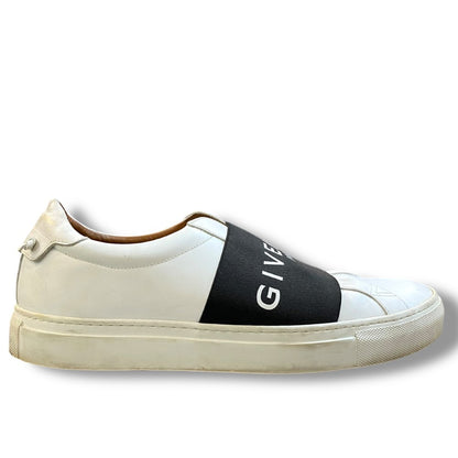 GIVENCHY Logo Band Slip-On Sneakers White Size EU 42