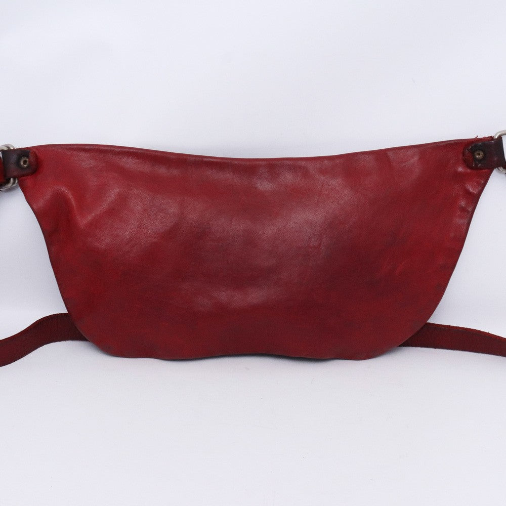 GUIDI Soft Horse Full Grain Belt Bag Red Size F