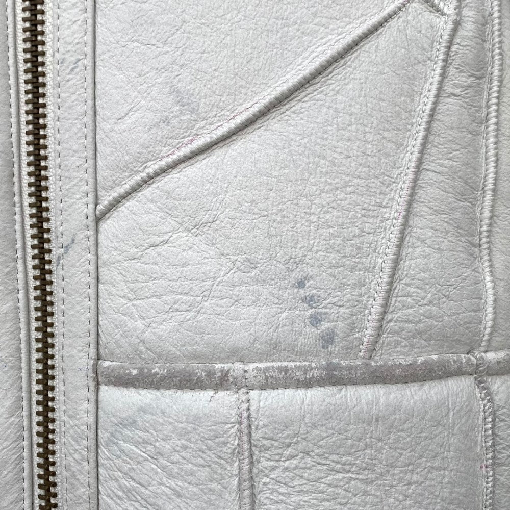 SUPREME 18AW Patchwork B-3 Shearling Jacket White Size M