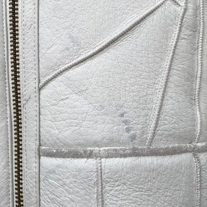 SUPREME 18AW Patchwork B-3 Shearling Jacket White Size M