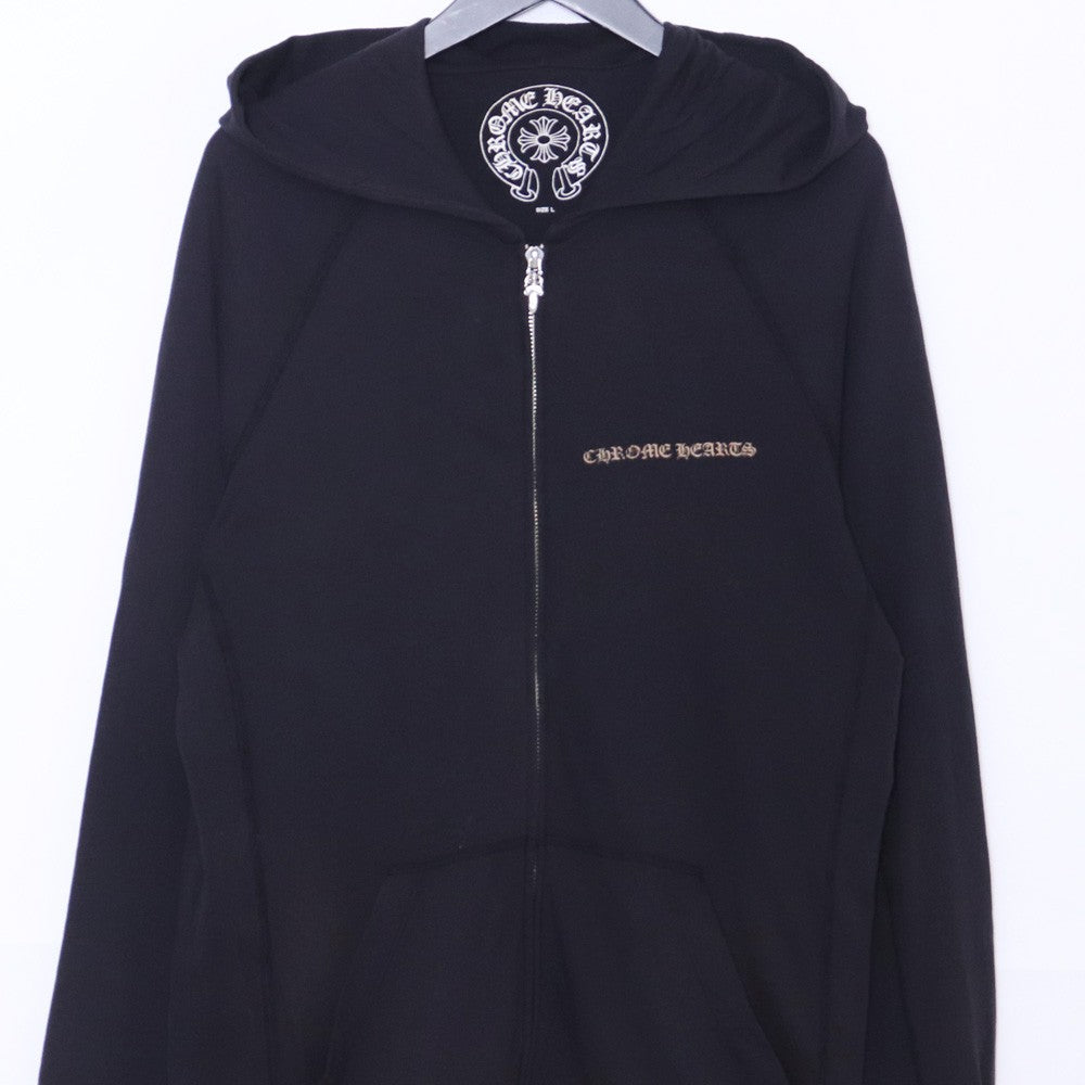 CHROME HEARTS Old CH Plus Dagger Zip Hoodie Black Size L