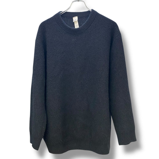 YAECA CONTEMPO Cashmere Crewneck Sweater Black Size L
