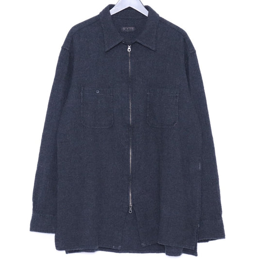 S'YTE YOHJI YAMAMOTO 25AW Wool Gauze Zip Shirt Size 3