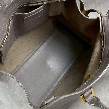 SAINT LAURENT PARIS Petite Cabas Bag Gray Size ONE SIZE