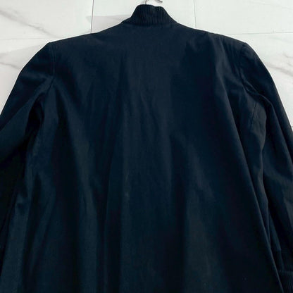 Yohji Yamamoto 86AW Rib Collar Cotton Long Coat Black Size L