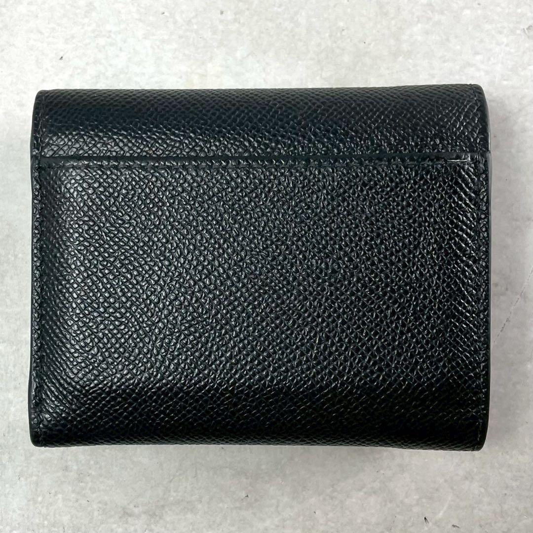 MAISON MARGIELA Leather Trifold Wallet Black Size ONE SIZE