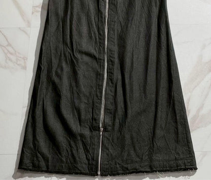 Yohji Yamamoto 03SS Denim Silk Zip Coat Black Size L