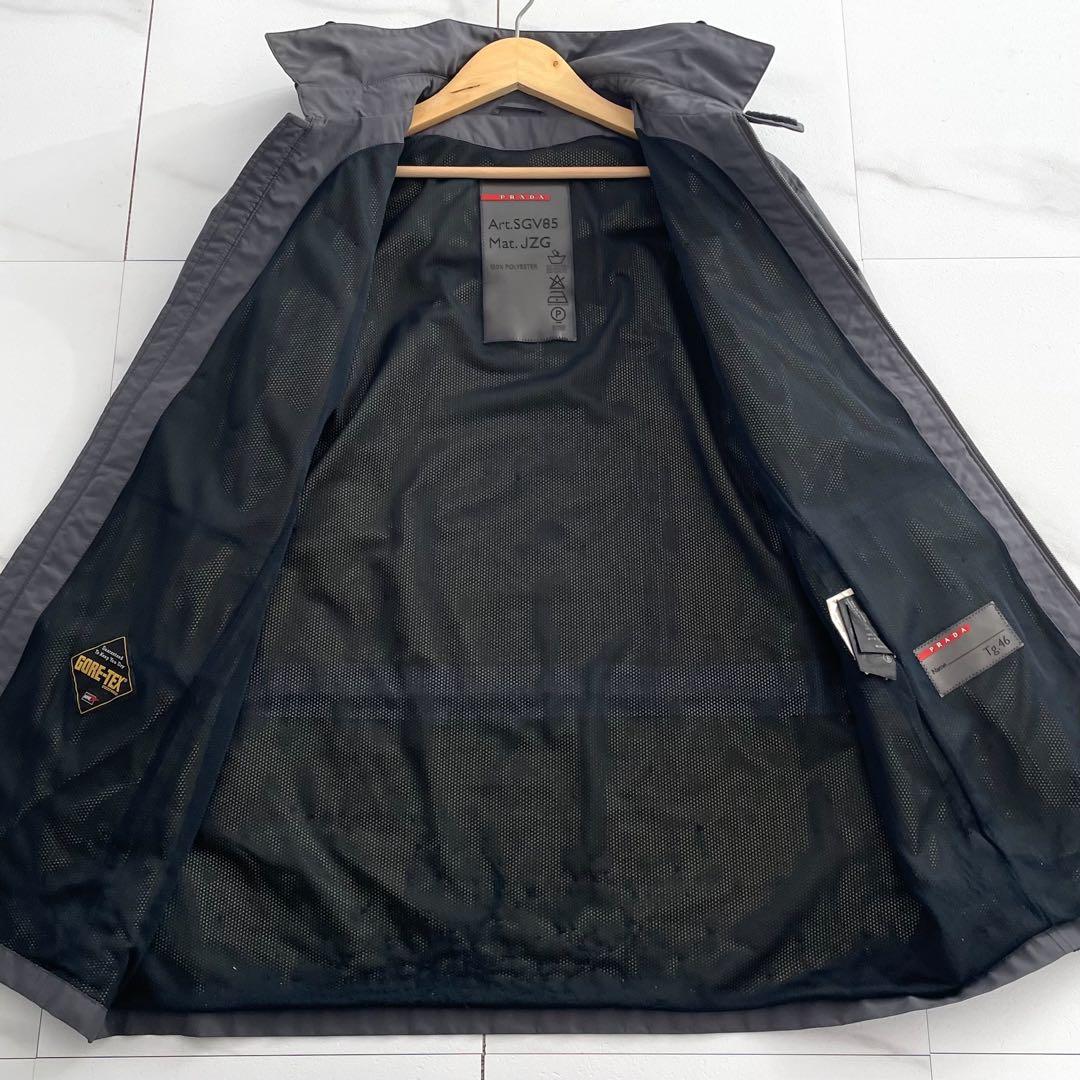 PRADA GORE-TEX Linea Rossa Nylon Jacket Gray Size 46