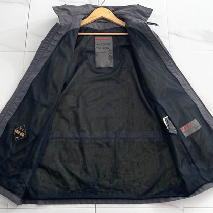 PRADA GORE-TEX Linea Rossa Nylon Jacket Gray Size 46