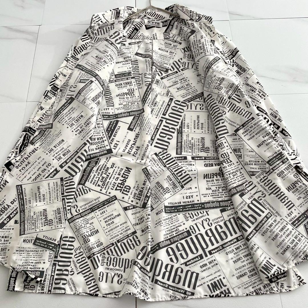 marquee club shirt Newspaper Print Long Sleeve Shirt Size XL