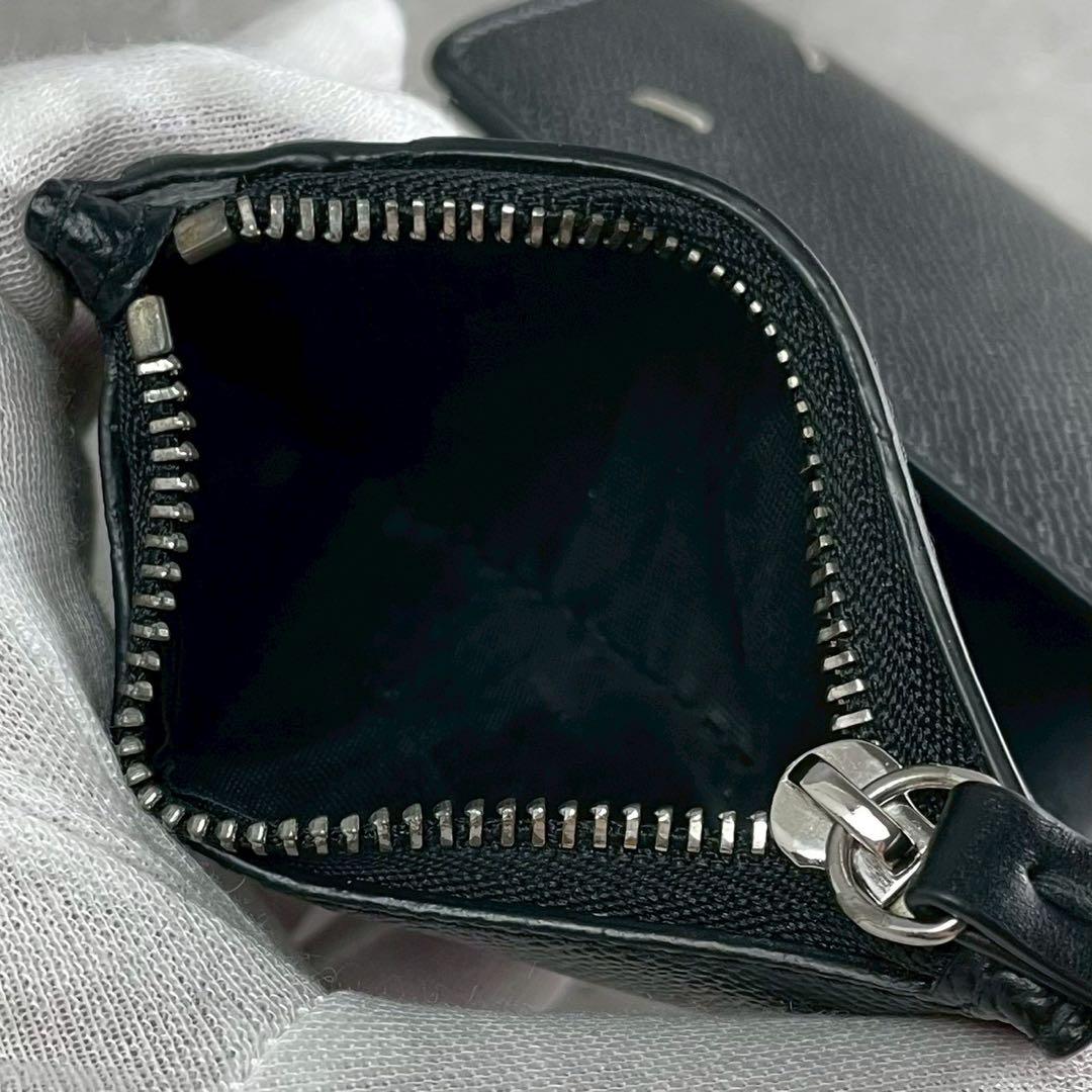 MAISON MARGIELA Leather Trifold Wallet Black Size ONE SIZE
