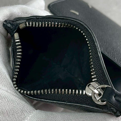 MAISON MARGIELA Leather Trifold Wallet Black Size ONE SIZE