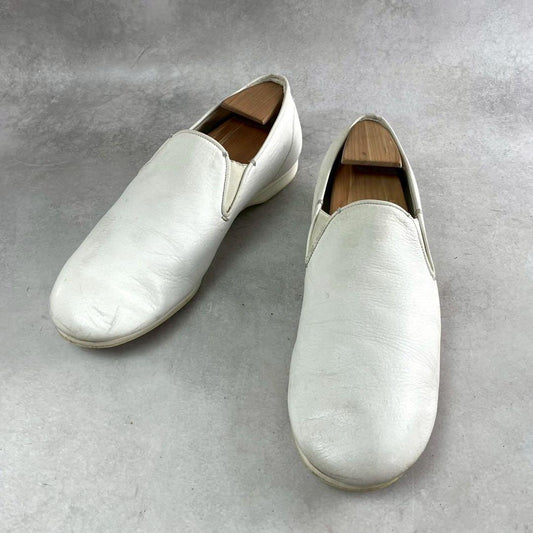ISSEY MIYAKE MEN 2005SS Leather Slip-On Shoes White Size 8