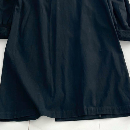 Yohji Yamamoto 86AW Rib Collar Cotton Long Coat Black Size L