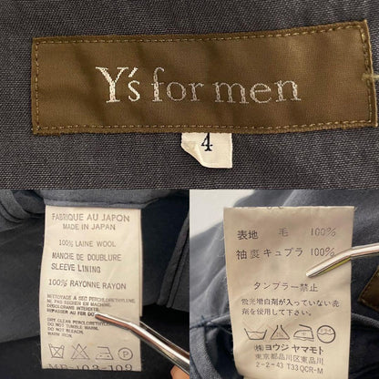Y's for men Panel Wool Tailored Jacket Black Size XL