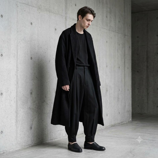 ISSEY MIYAKE MEN 90s Vintage Braided Leather Slip-On Black
