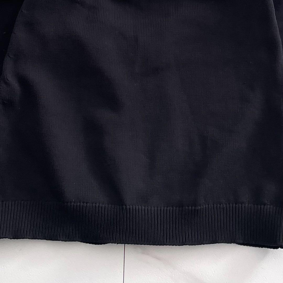 COMME des GARCONS 19SS Frayed Knit Cardigan Coat Navy Size M