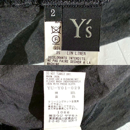 Y's 24AW Organic Denim/Linen Jacket Black Size L