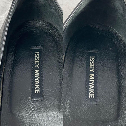 ISSEY MIYAKE MEN 90s Vintage Braided Leather Slip-On Black