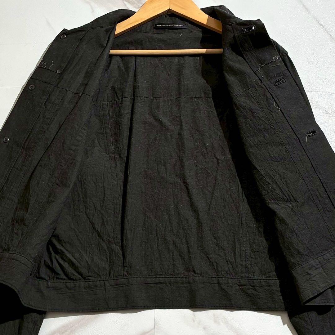 Y's 24AW Organic Denim/Linen Jacket Black Size L