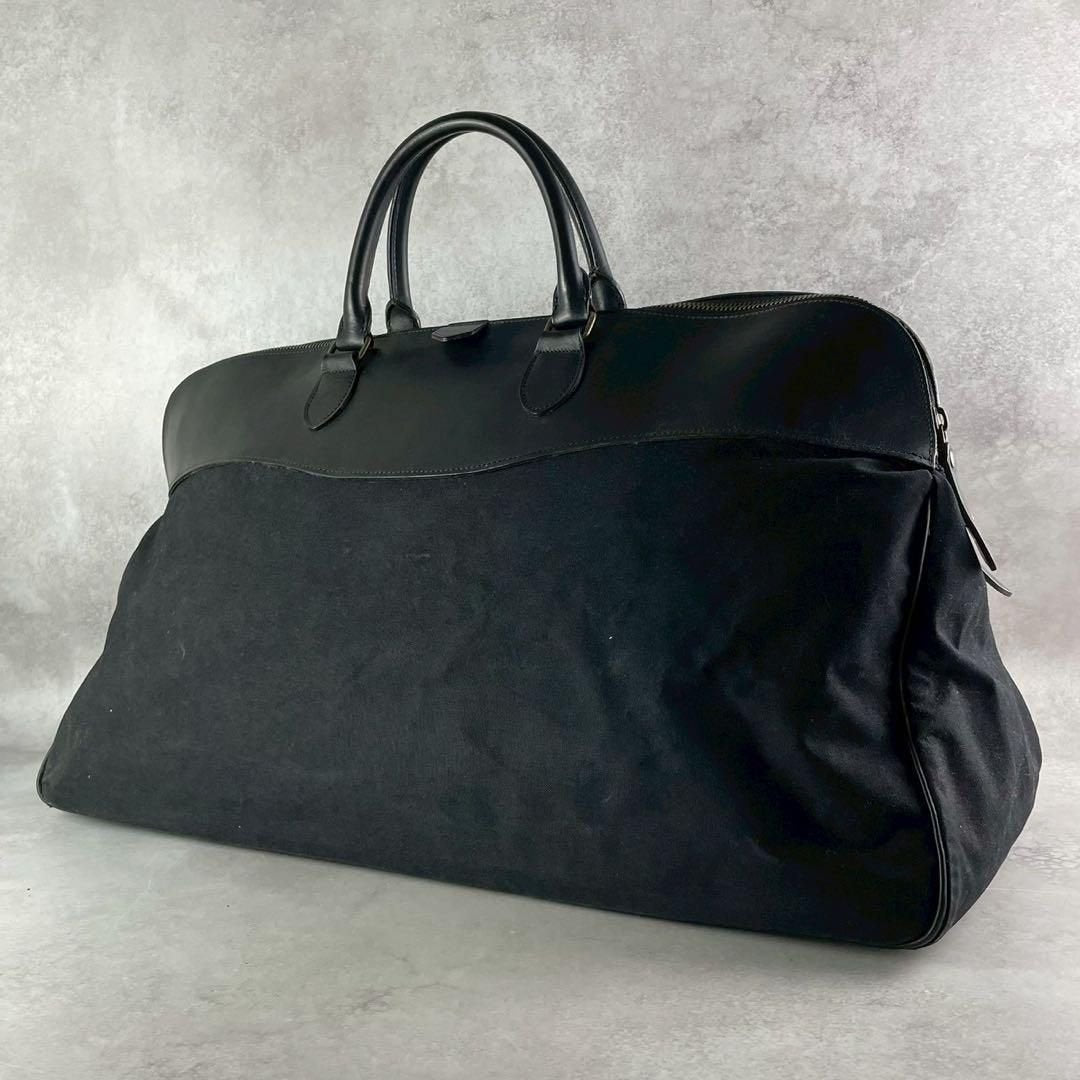 Y's for men Canvas Leather Boston Bag Black Size ONE SIZE