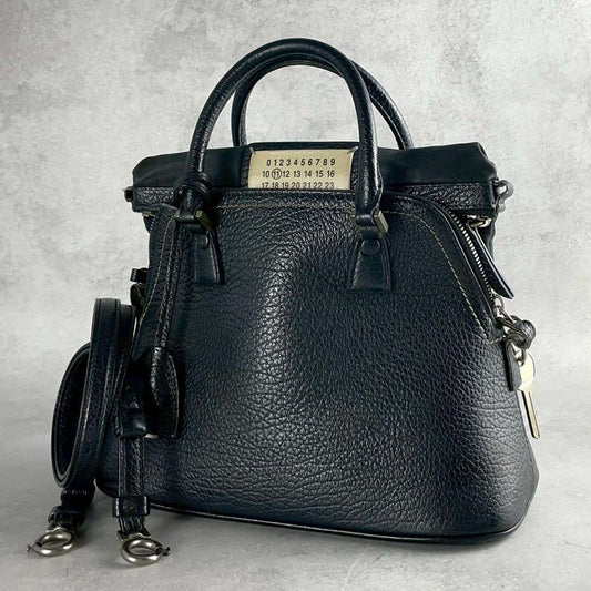 MAISON MARGIELA 5AC Small Leather Bag Black Size ONE SIZE