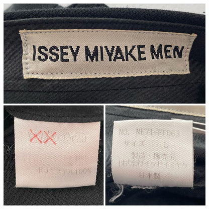 ISSEY MIYAKE MEN 97SS Tapered Polyester Slacks Black Size L