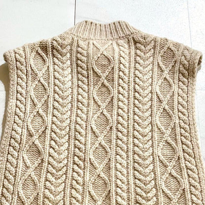 MAISON MARGIELA 20AW Wool Mohair Cable Knit Vest Size L