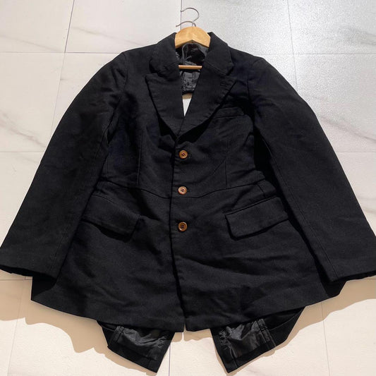 COMME des GARCONS 20SS Frayed Tailored Blazer Black Size M
