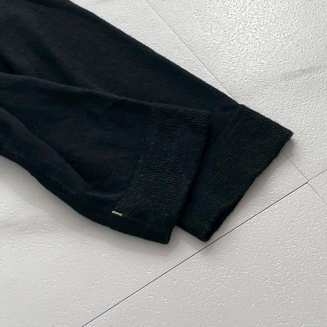 ISSEY MIYAKE MEN 03AW White Stitch Cotton Knit Black Size XL