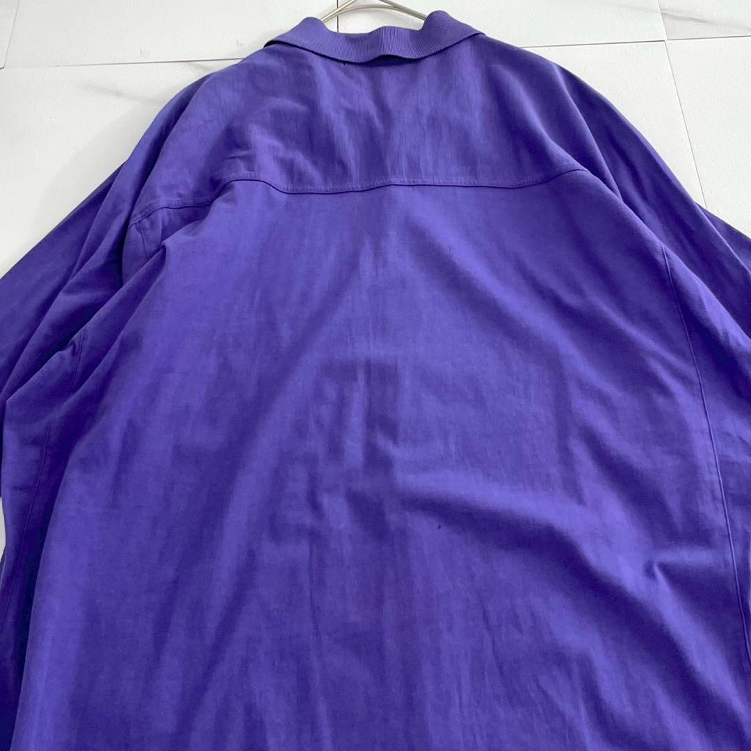 ISSEY MIYAKE MEN 80s Vintage Open Collar Shirt Purple Size L