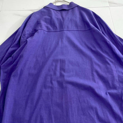 ISSEY MIYAKE MEN 80s Vintage Open Collar Shirt Purple Size L