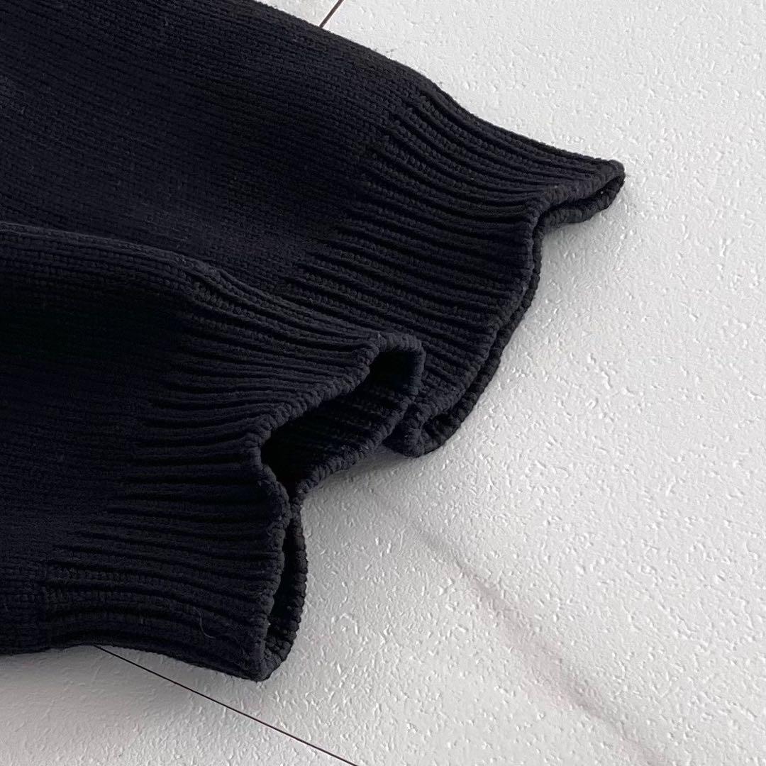 COMME des GARCONS 19SS Frayed Knit Cardigan Coat Navy Size M