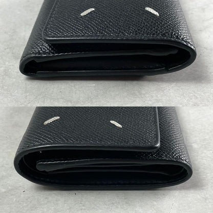 MAISON MARGIELA Leather Trifold Wallet Black Size ONE SIZE