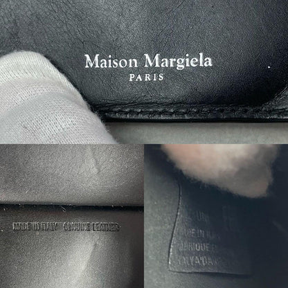 MAISON MARGIELA Leather Money Wallet Black Size ONE SIZE