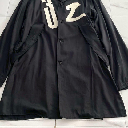 Yohji Yamamoto PH 19SS Suspender Long Cotton Shirt Size XL