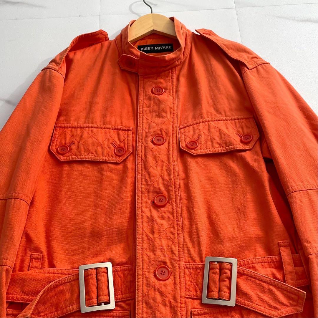 ISSEY MIYAKE MEN 04SS Cotton Military Jacket Orange Size L