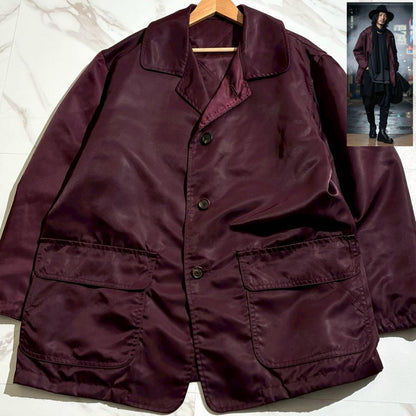 Y's for men 90s Oversized Quilted Nylon Jacket Red Size L