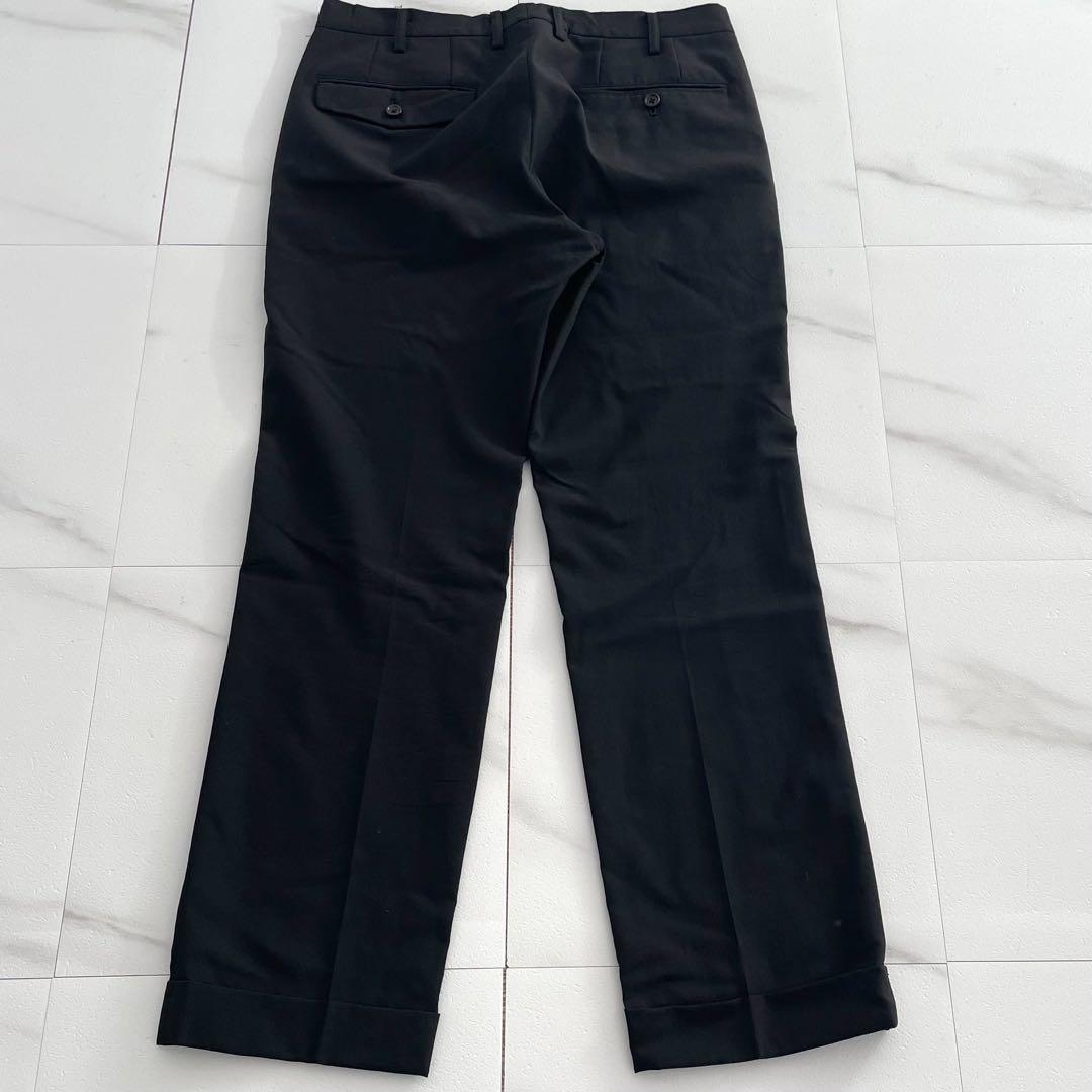 Y's for men Wool Gabardine Straight Slacks Black Size 34