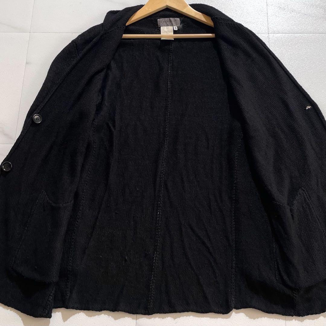 Yohji Yamamoto POUR HOMME Knit Tailored Jacket Black Size L