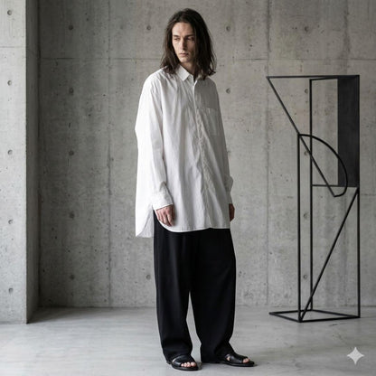Yohji Yamamoto POUR HOMME 24SS Big Shirt White Size L